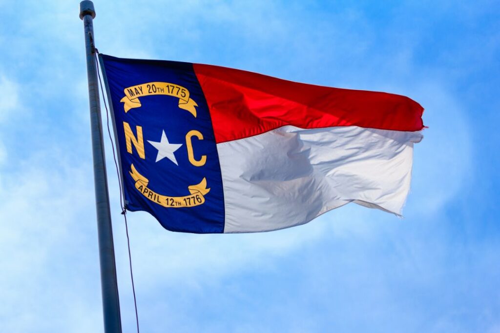 North Carolina Flag - Low Speed Vehicle Rental Laws