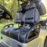 Voyager 4-Passenger Non-Lifted Golf Cart Rental Silver | Bazen Golf Cars