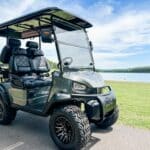 Voyager 4-Passenger Lifted Golf Cart Rental Dark Gray | Bazen Golf Cars