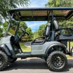 Voyager 4-Passenger Lifted Golf Cart Rental Dark Gray | Bazen Golf Cars