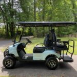 Voyager 4-Passenger Non-Lifted Golf Cart Rental Light Blue | Bazen Golf Cars