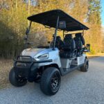 Voyager 6-Passenger Non-Lifted Golf Cart Rental Silver| Bazen Golf Cars