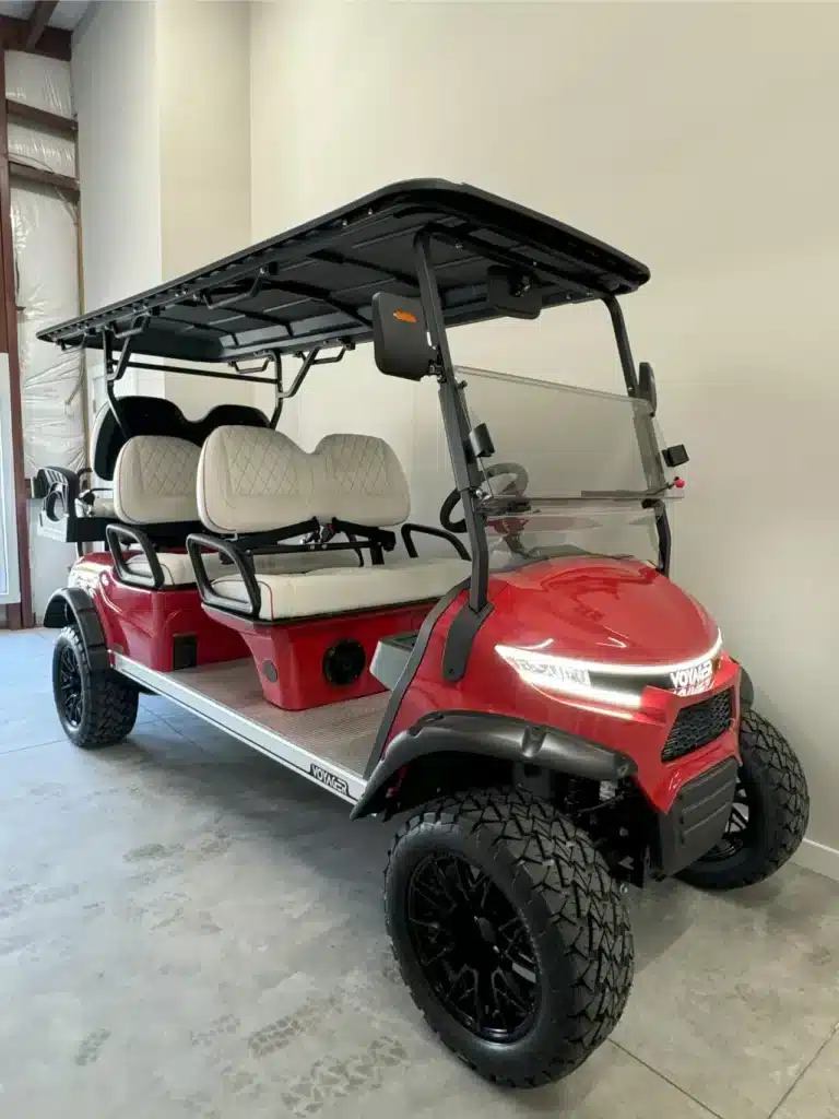 Voyager Patriot 6-Passenger Lifted Wildfire Red Side